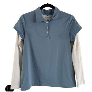 Nike Golf Women’s Sz XL Long Sleeve Polo Light Blue